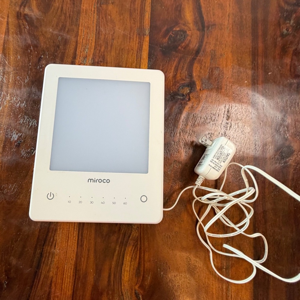 Miroco Light Therapy Lamp White MI-CL003 UV-Free Bright Sunlight Timer Stand